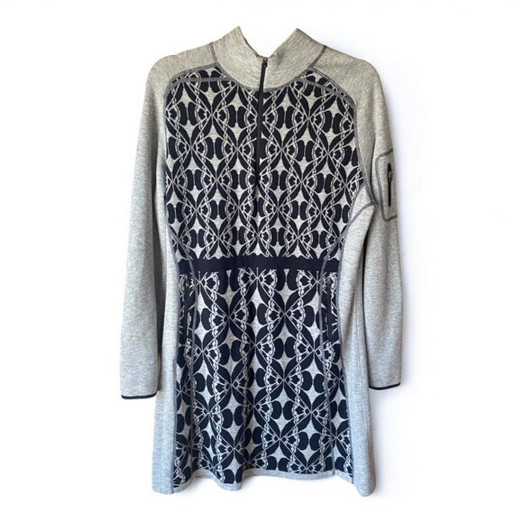 Title Nine Super Power Merino Wool Sweater Dress Mock Neck Long Sleeve XL gray - Picture 4 of 13